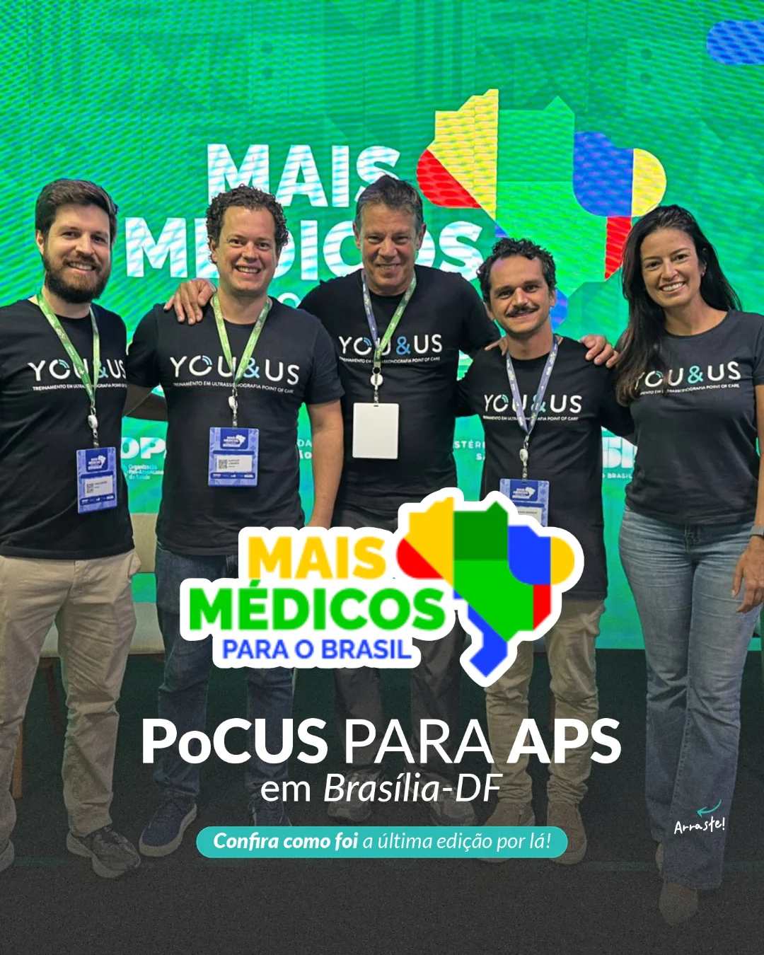Equipe do POCUS para APS no evento Mais Médicos em Brasília