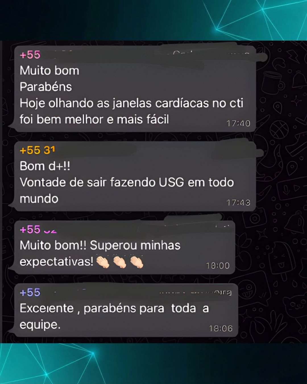 Feedback de aluno do curso de POCUS 5